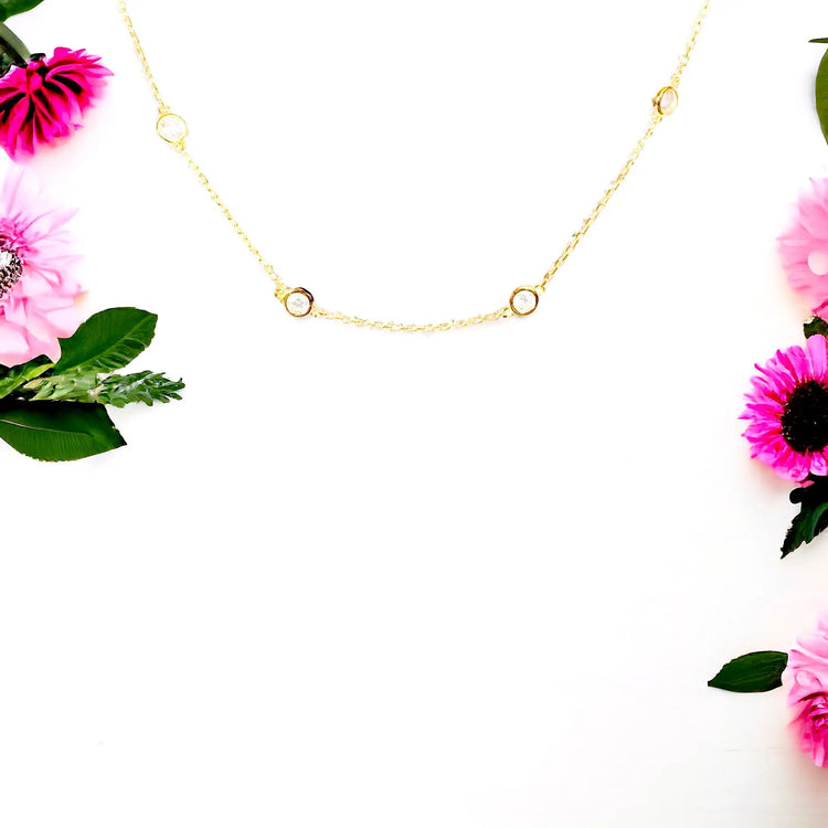 Crystal Choker Necklace (sterling silver or 16K gold) Sweetwater Labs