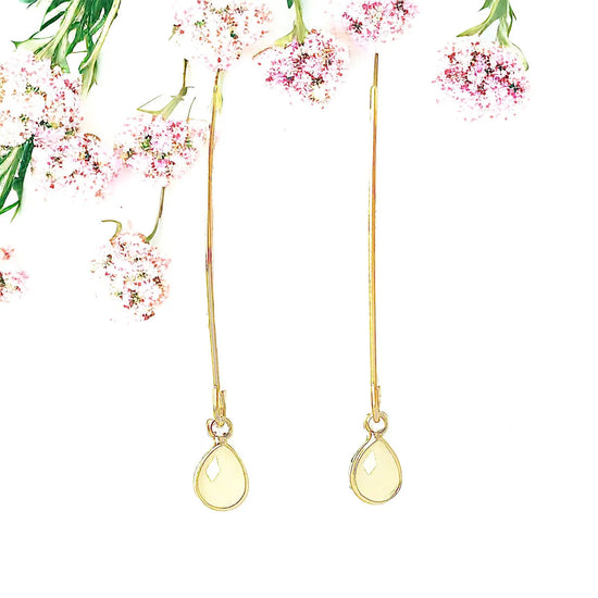 Energy Stone Long Drop Earrings (various stone options) Sweetwater Labs