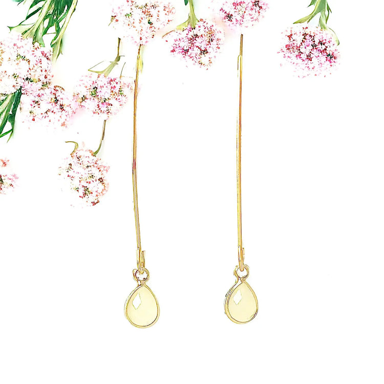 Energy Stone Long Drop Earrings (various stone options) Sweetwater Labs