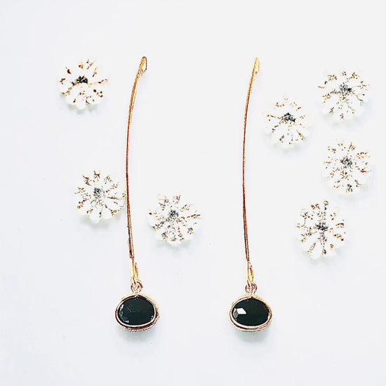 Energy Stone Long Drop Earrings (various stone options) Sweetwater Labs
