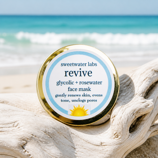 REVIVE GLYCOLIC ACID + ROSEWATER MASK. Gently leaves your skin radiant! - Sweetwater Labs