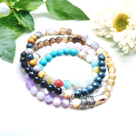 Energy Stone Wrap Bracelet/ Necklace (Multi-Stone) Sweetwater Labs