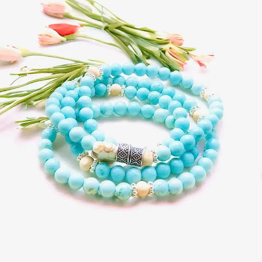 Energy Stone Wrap Bracelet/ Necklace (Turquoise) Sweetwater Labs