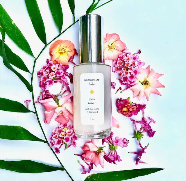 New! Glycolic Glow Toner. Powerful blend to tighten pores, tone + brighten skin Sweetwater Labs