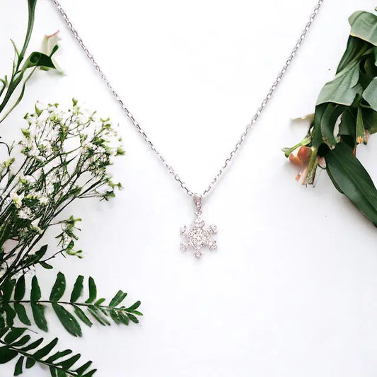 Silver Snowflake Silver Necklace Sweetwater Labs