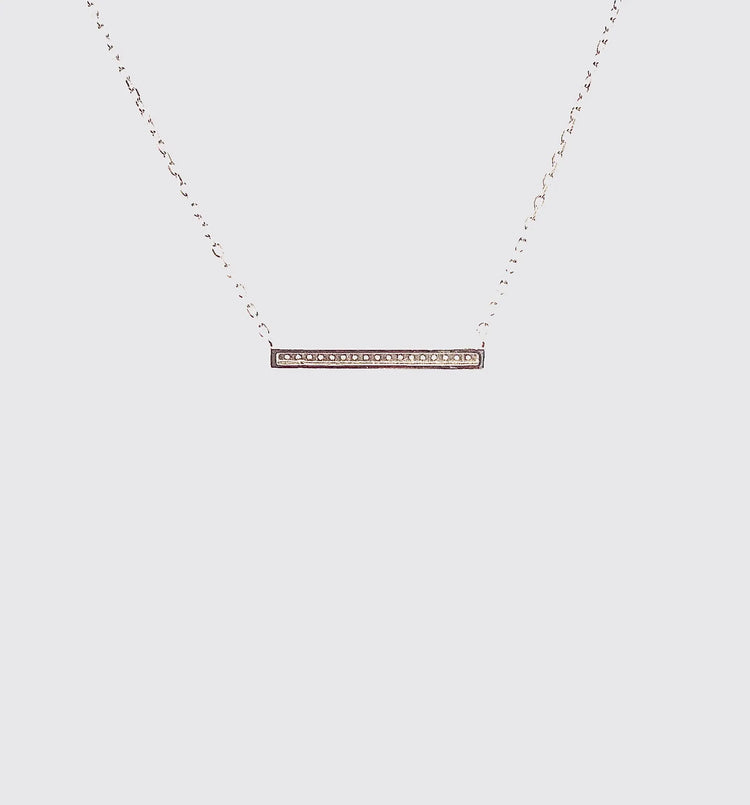Silver crystal bar necklace Sweetwater Labs