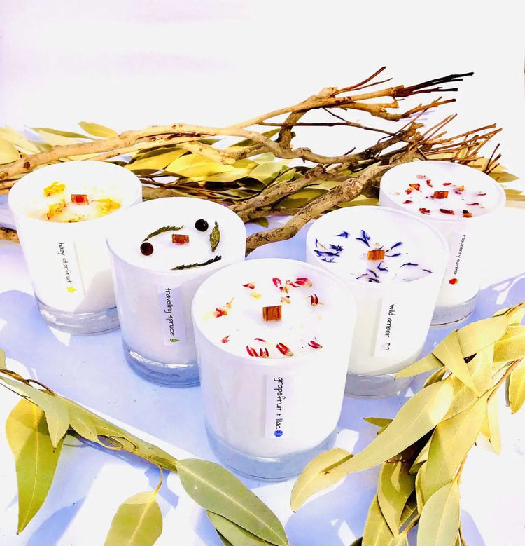 10 oz Eco-friendly, 100% Natural Wood Wick Candle 5 Set Sweetwater Labs