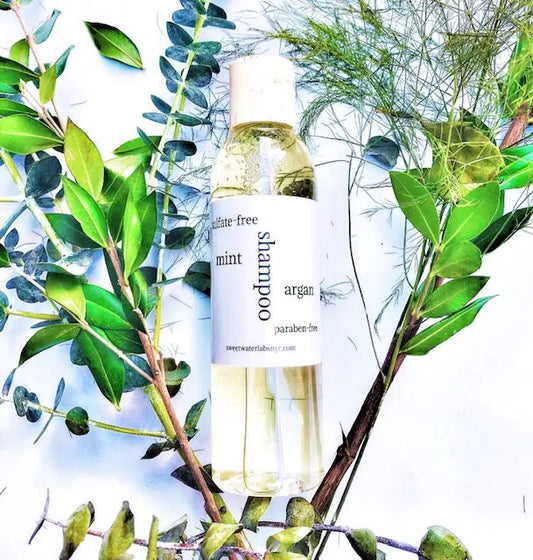 100% NATURAL MINT SHAMPOO. Sulfate/Paraben-free. Promotes hair growth + vitamin packed Sweetwater Labs
