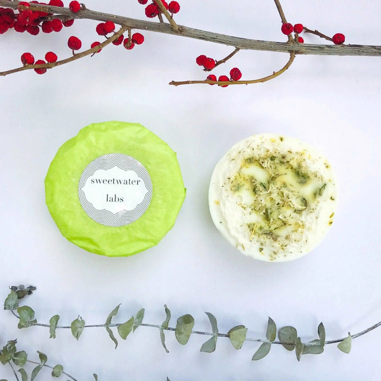 2-SIDED GOAT'S MILK LOOFAH SOAP (SANDALWOOD). Ultra hydrating, beautiful woodsy/musky scent 4 pack Sweetwater Labs