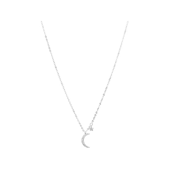 Asymmetrical Crescent Moon + Star (sterling silver) Sweetwater Labs
