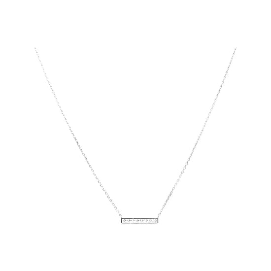 Bar Necklace with tiny diamonds (gold) Sweetwater Labs