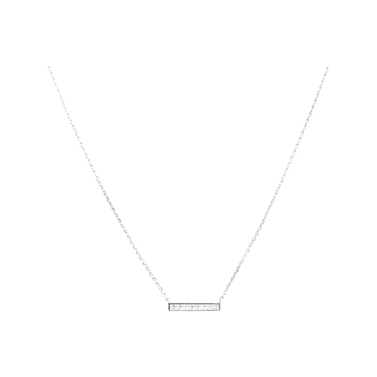 Bar Necklace with tiny diamonds (gold) Sweetwater Labs