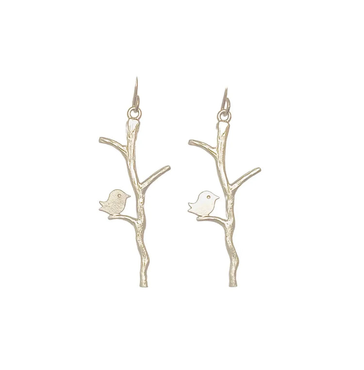 Bird Branch Earrings (gold or silver) Sweetwater Labs