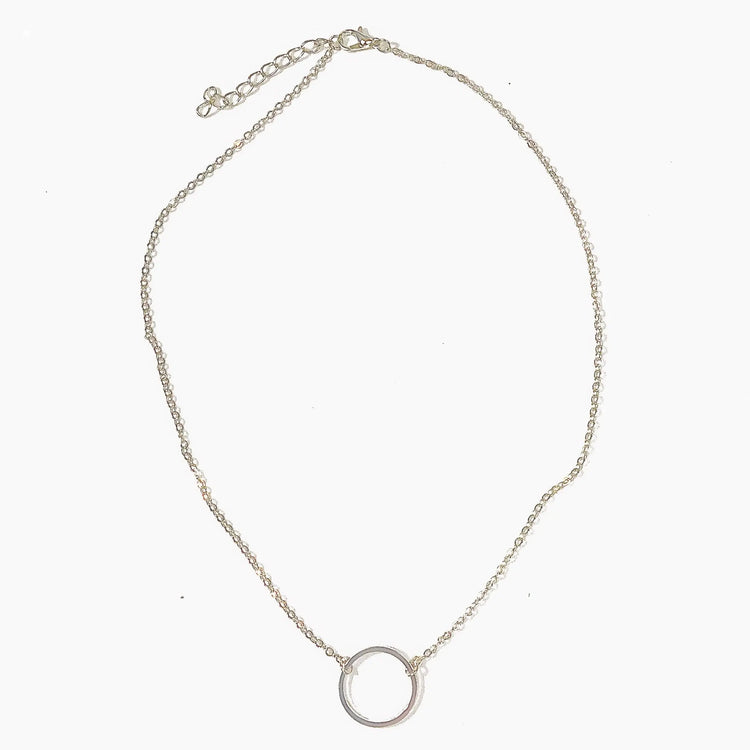 Bright Circle Necklace (in gold or silver) Sweetwater Labs