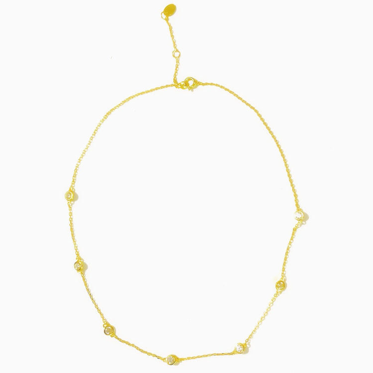 Crystal Choker Necklace (sterling silver or 16K gold) Sweetwater Labs