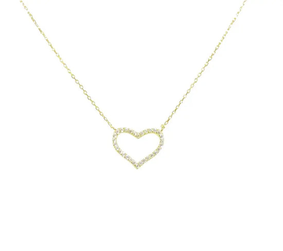 Diamond Heart Necklace (sterling silver or 16K gold) Sweetwater Labs