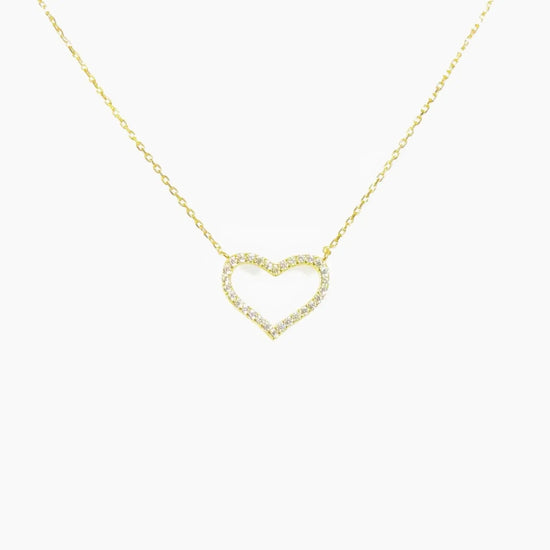 Diamond Heart Necklace (sterling silver or 16K gold) Sweetwater Labs
