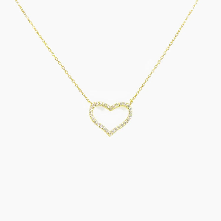 Diamond Heart Necklace (sterling silver or 16K gold) Sweetwater Labs