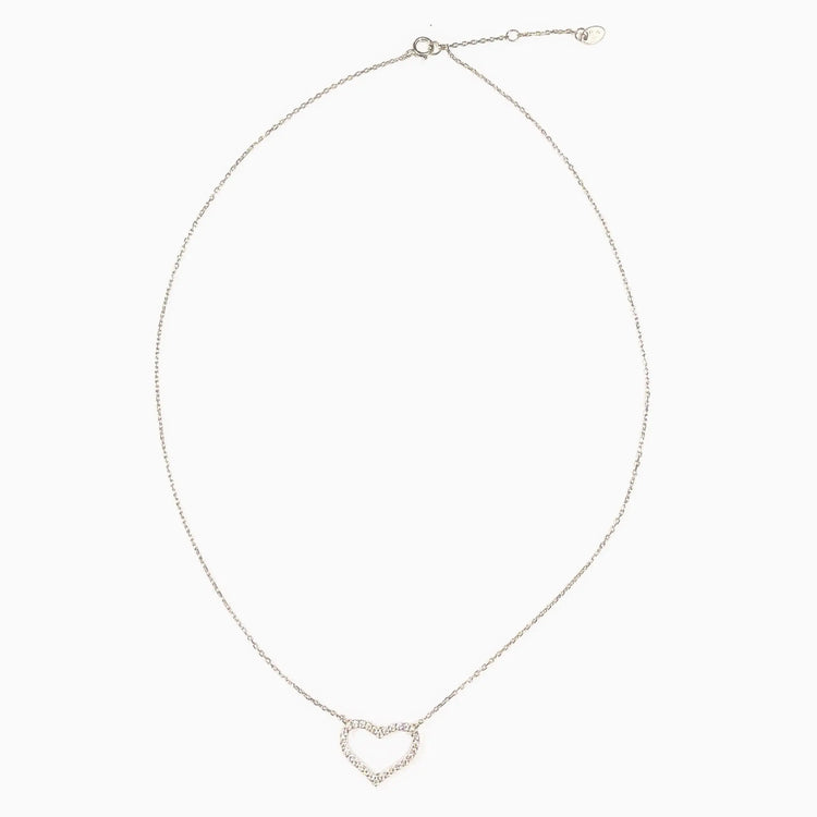Diamond Heart Necklace (sterling silver or 16K gold) Sweetwater Labs