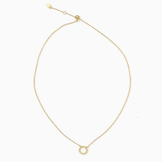 Diamond Open Circle Necklace (gold, silver or rainbow) Sweetwater Labs