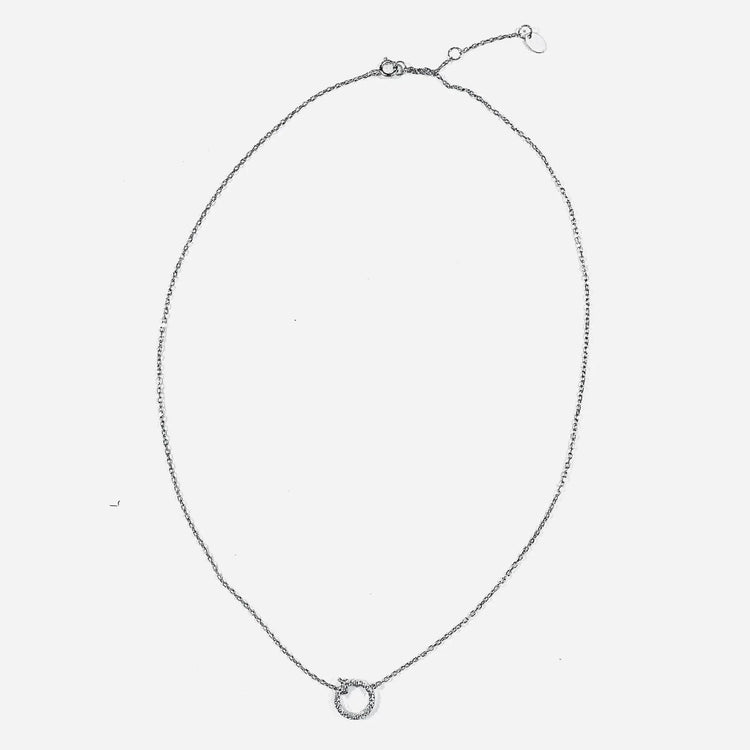 Diamond Open Circle Necklace (gold, silver or rainbow) Sweetwater Labs