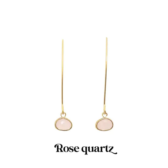 Energy Stone Long Drop Earrings (various stone options) Sweetwater Labs