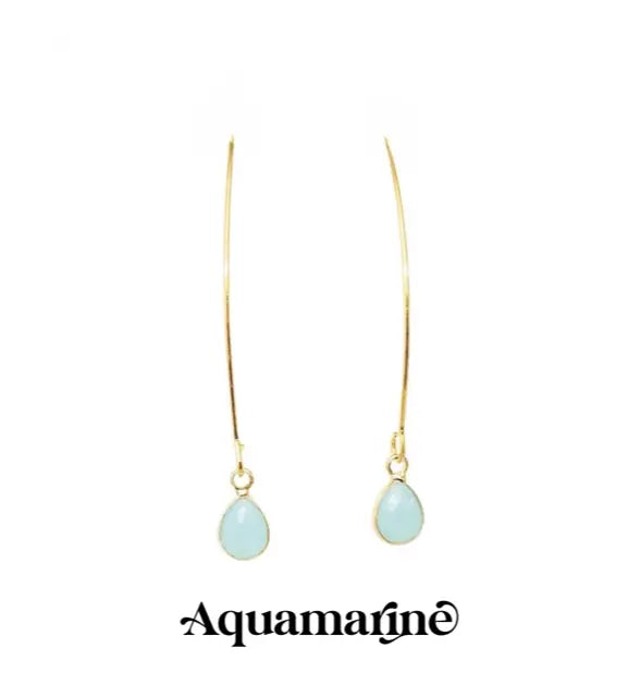 Energy Stone Long Drop Earrings (various stone options) Sweetwater Labs