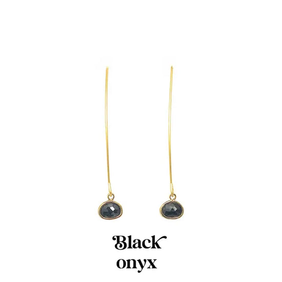 Energy Stone Long Drop Earrings (various stone options) Sweetwater Labs
