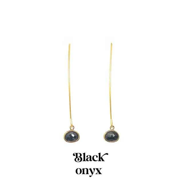 Energy Stone Long Drop Earrings (various stone options) Sweetwater Labs