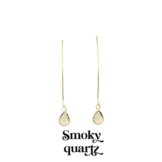 Energy Stone Long Drop Earrings (various stone options) Sweetwater Labs