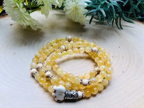 Energy Stone Wrap Bracelet/ Necklace (Citrine) Sweetwater Labs