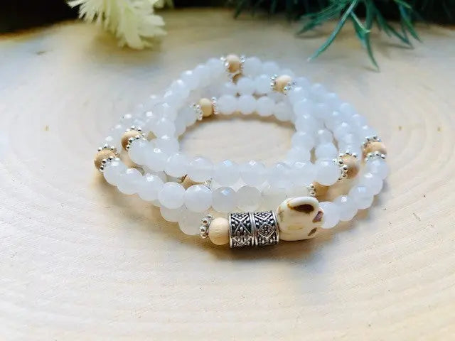 Energy Stone Wrap Bracelet/ Necklace (Moonstone) Sweetwater Labs
