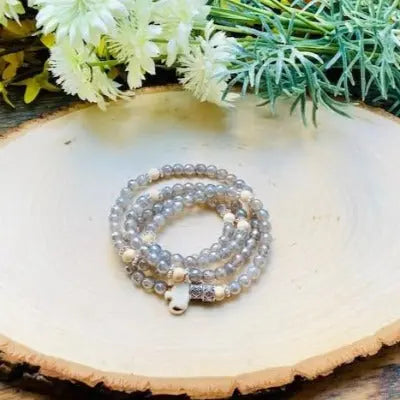 Energy Stone Wrap Bracelet/ Necklace (Mystic Agate) Sweetwater Labs