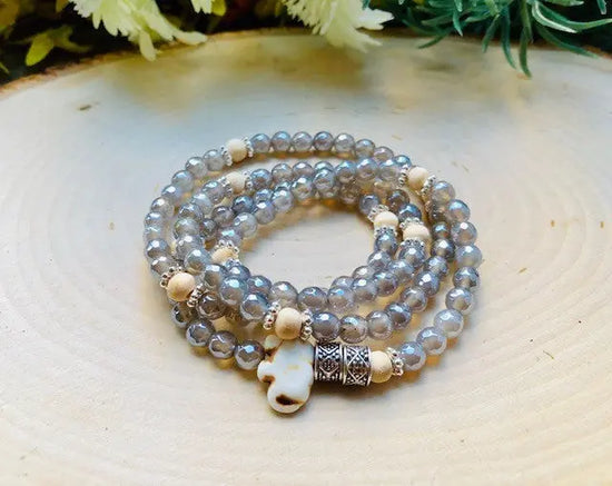 Energy Stone Wrap Bracelet/ Necklace (Mystic Agate) Sweetwater Labs