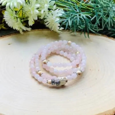 Energy Stone Wrap Bracelet/ Necklace (Rose Quartz) Sweetwater Labs
