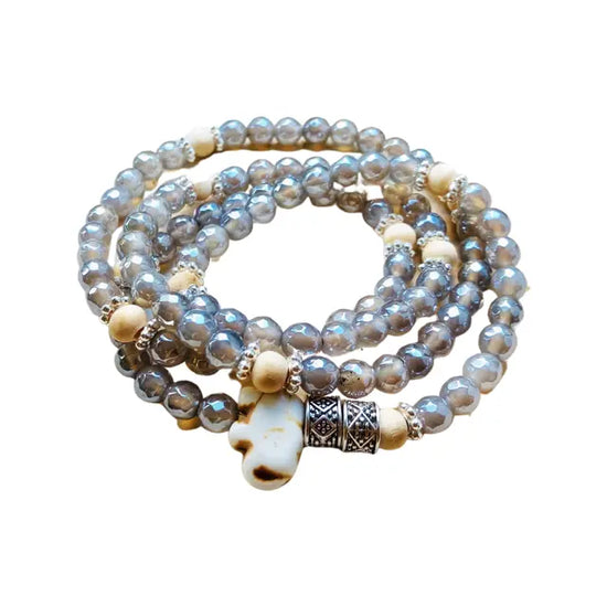 Energy Stone Wrap Bracelet/ Necklace (Mystic Agate) Sweetwater Labs