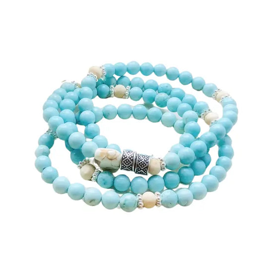 Energy Stone Wrap Bracelet/ Necklace (Turquoise) Sweetwater Labs