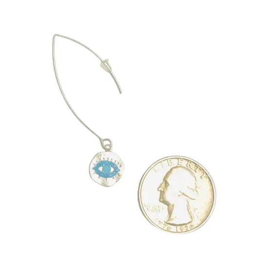 Evil Eye Long Drop Earrings Sweetwater Labs