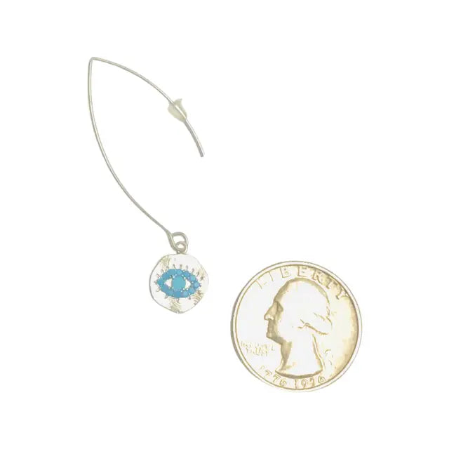 Evil Eye Long Drop Earrings Sweetwater Labs