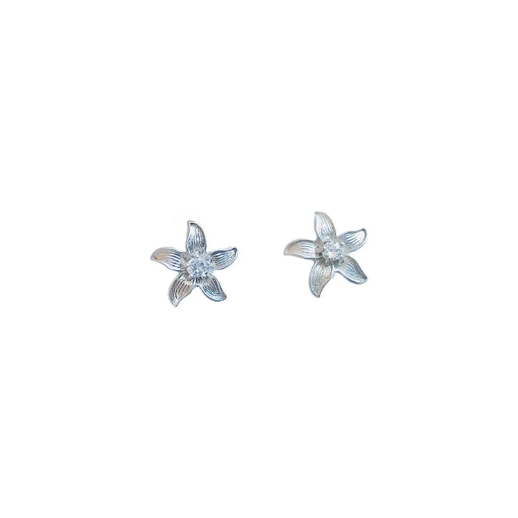 Flower + Crystal Stud Earrings Sweetwater Labs