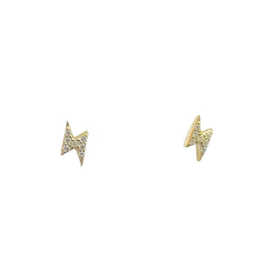 Lightening Bolt Stud Earrings (gold or silver) Sweetwater Labs
