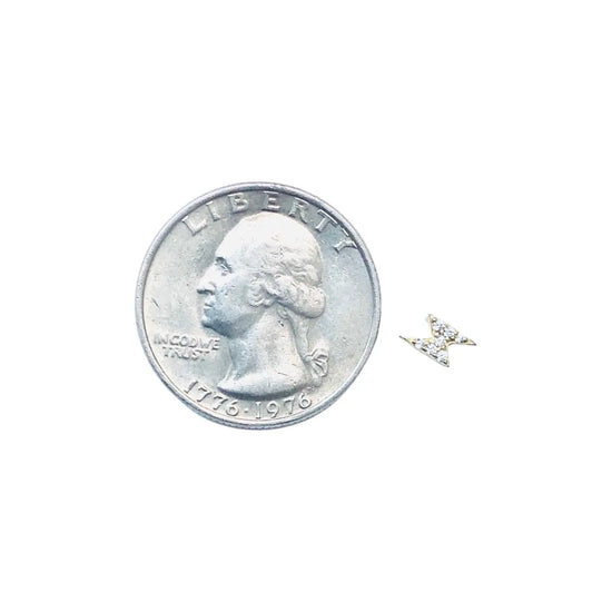 Lightening Bolt Stud Earrings (gold or silver) Sweetwater Labs