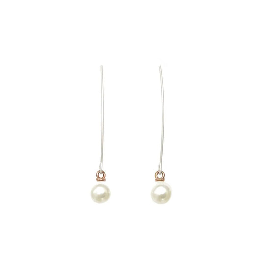Long Drop Pearl Earrings Sweetwater Labs