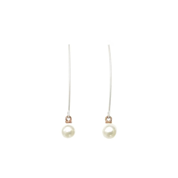 Long Drop Pearl Earrings Sweetwater Labs