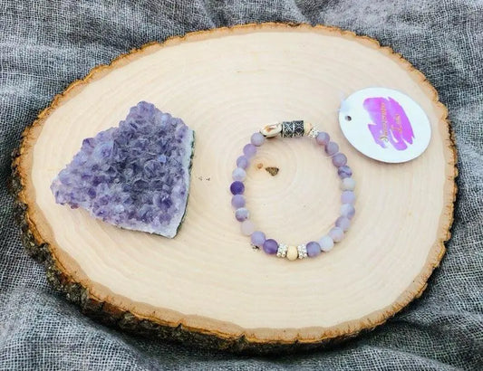 Matte Amethyst Energy Stone Bracelet Sweetwater Labs