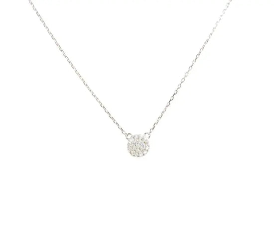 Petite Crystal Circle Necklace (sterling silver or 16K gold) Sweetwater Labs