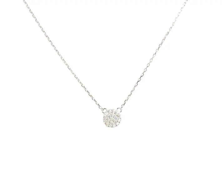 Petite Crystal Circle Necklace (sterling silver or 16K gold) Sweetwater Labs