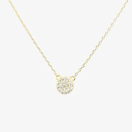 Petite Crystal Circle Necklace (sterling silver or 16K gold) Sweetwater Labs