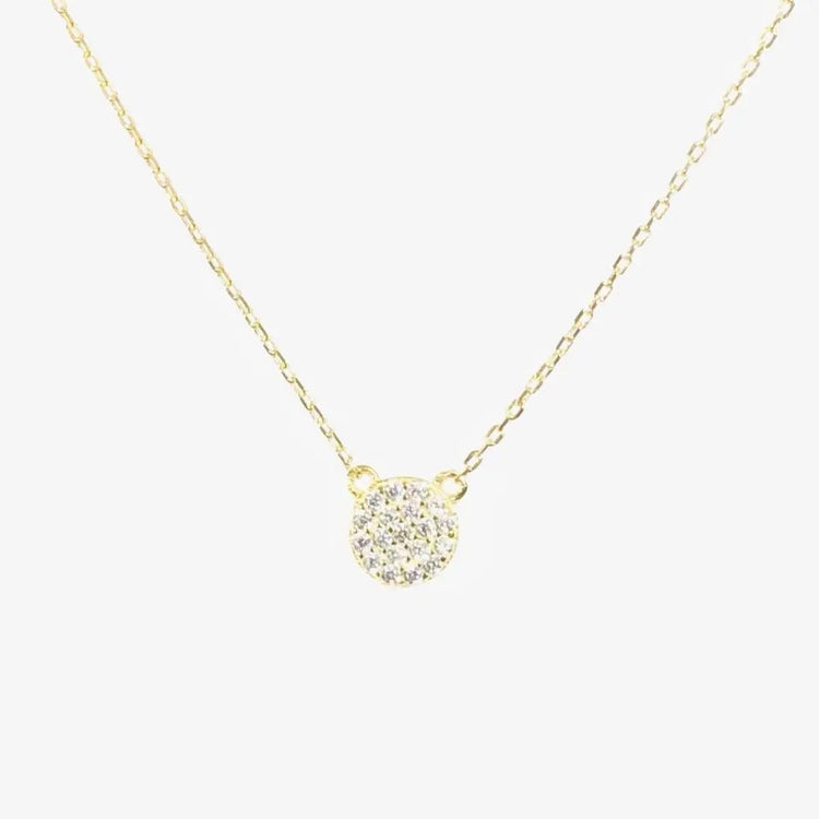 Petite Crystal Circle Necklace (sterling silver or 16K gold) Sweetwater Labs