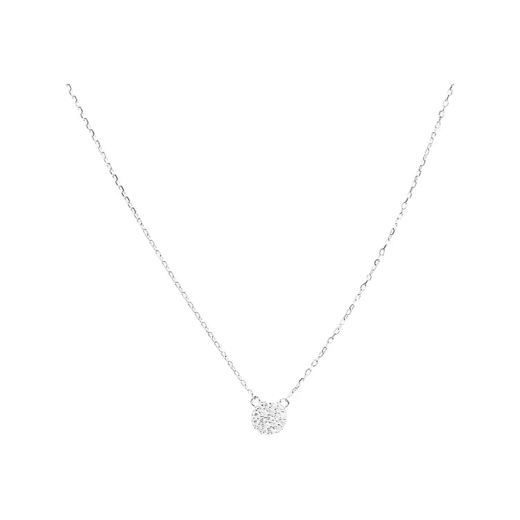 Petite Crystal Circle Necklace (sterling silver or 16K gold) Sweetwater Labs